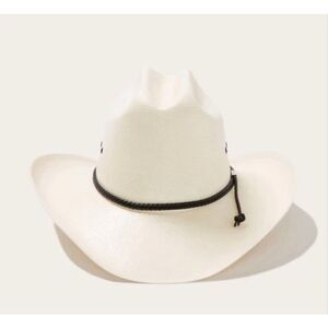 Stetson Cowboy Hat Carson Straw Hat Natural size 7-1/8 Vintage
